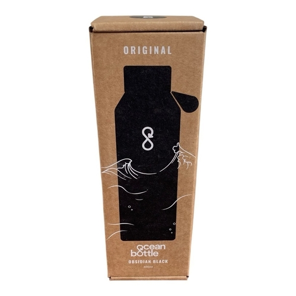 NIB OceanBottle Black Stainless Steel Reusable Water Bottle Thermo Tumbler Flask - Picture 8 of 9